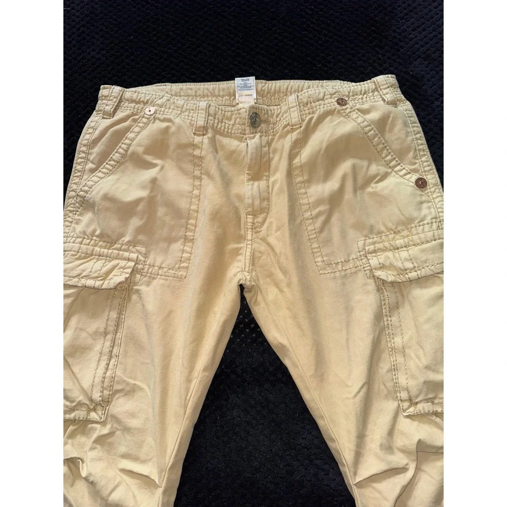 TRUE RELIGION Mens Beige Cargo Pant Relaxed Fit Size‎ 38